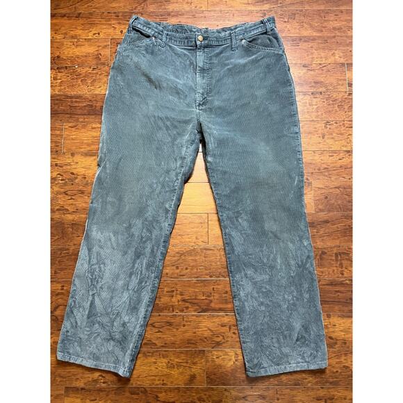 Vtg 70s Gray Corduroy Plain Pocket JC Penny Pants 36 x 28 straight high rise - Picture 6 of 6